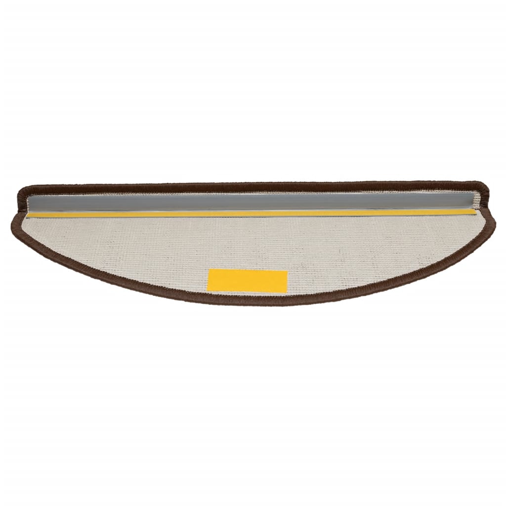 vidaXL Tappetini per scale 15 pz 65x21x4 cm Marrone Semicircolari Grandi - Image 5 of 9
