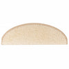 vidaXL Tappetini per scale 15 pz 65x21x4 cm Crema Semicircolari Grandi - Image 6 of 9