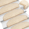 vidaXL Tappetini per scale 15 pz 65x21x4 cm Crema Semicircolari Grandi - Image 1 of 9