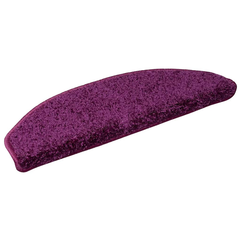 vidaXL Tappetini per scale 15 pz 65x21x4 cm Viola Semicircolari Grandi - Image 3 of 9