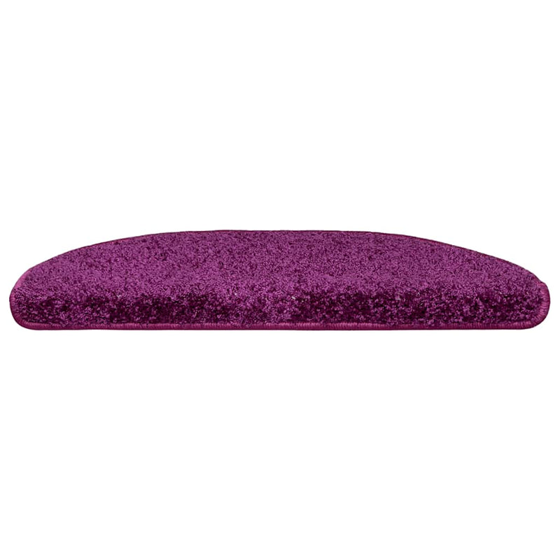 vidaXL Tappetini per scale 15 pz 65x21x4 cm Viola Semicircolari Grandi - Image 7 of 9