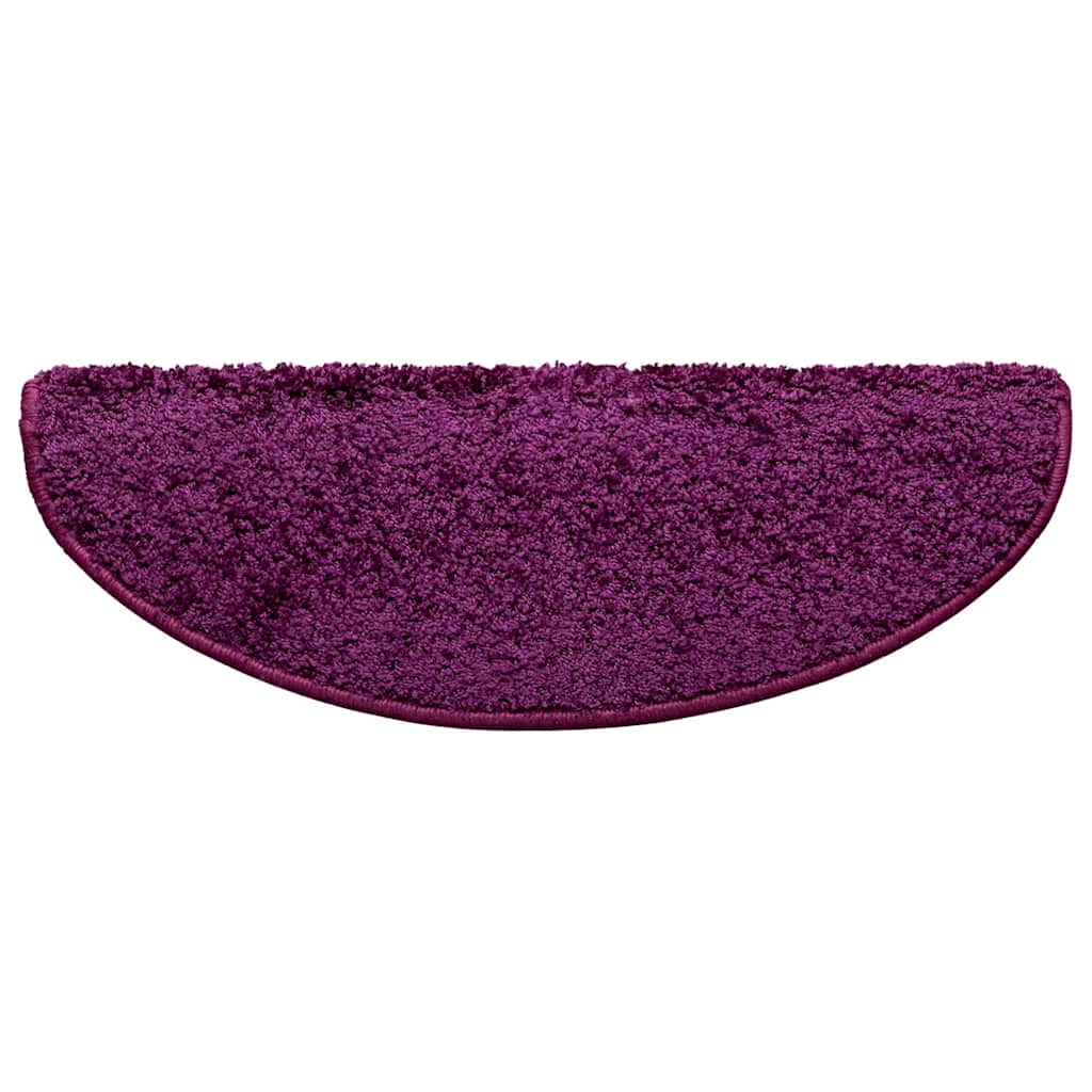 vidaXL Tappetini per scale 15 pz 65x21x4 cm Viola Semicircolari Grandi - Image 6 of 9