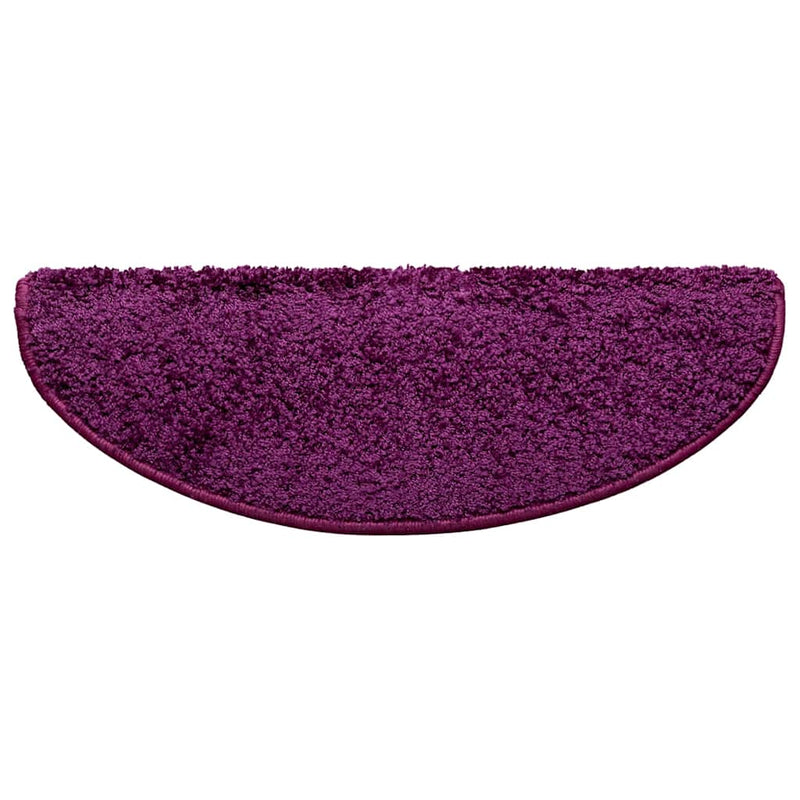 vidaXL Tappetini per scale 15 pz 65x21x4 cm Viola Semicircolari Grandi - Image 6 of 9