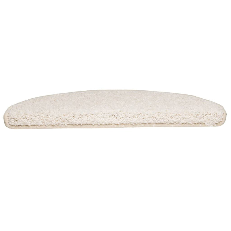 vidaXL Tappetini per scale 15 pz 65x21x4 cm Bianco Semicircolari Grandi - Image 4 of 9