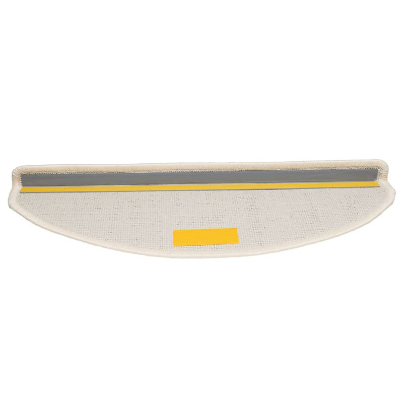 vidaXL Tappetini per scale 15 pz 65x21x4 cm Bianco Semicircolari Grandi - Image 5 of 9
