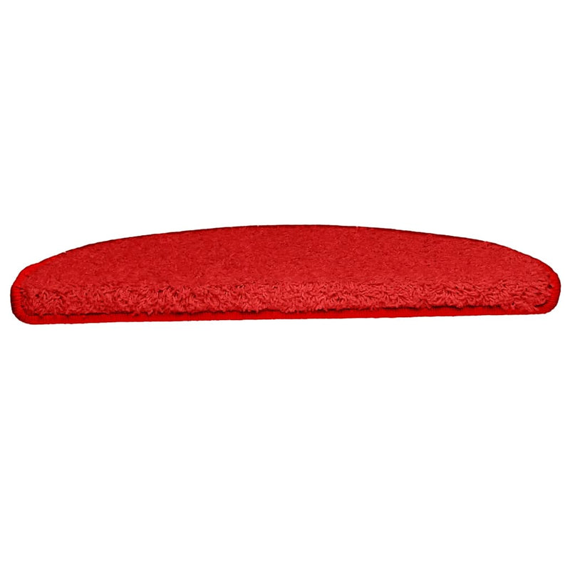 vidaXL Tappetini per scale 10 pz 65x24x4 cm Rossi Semicircolari Grandi - Image 8 of 16