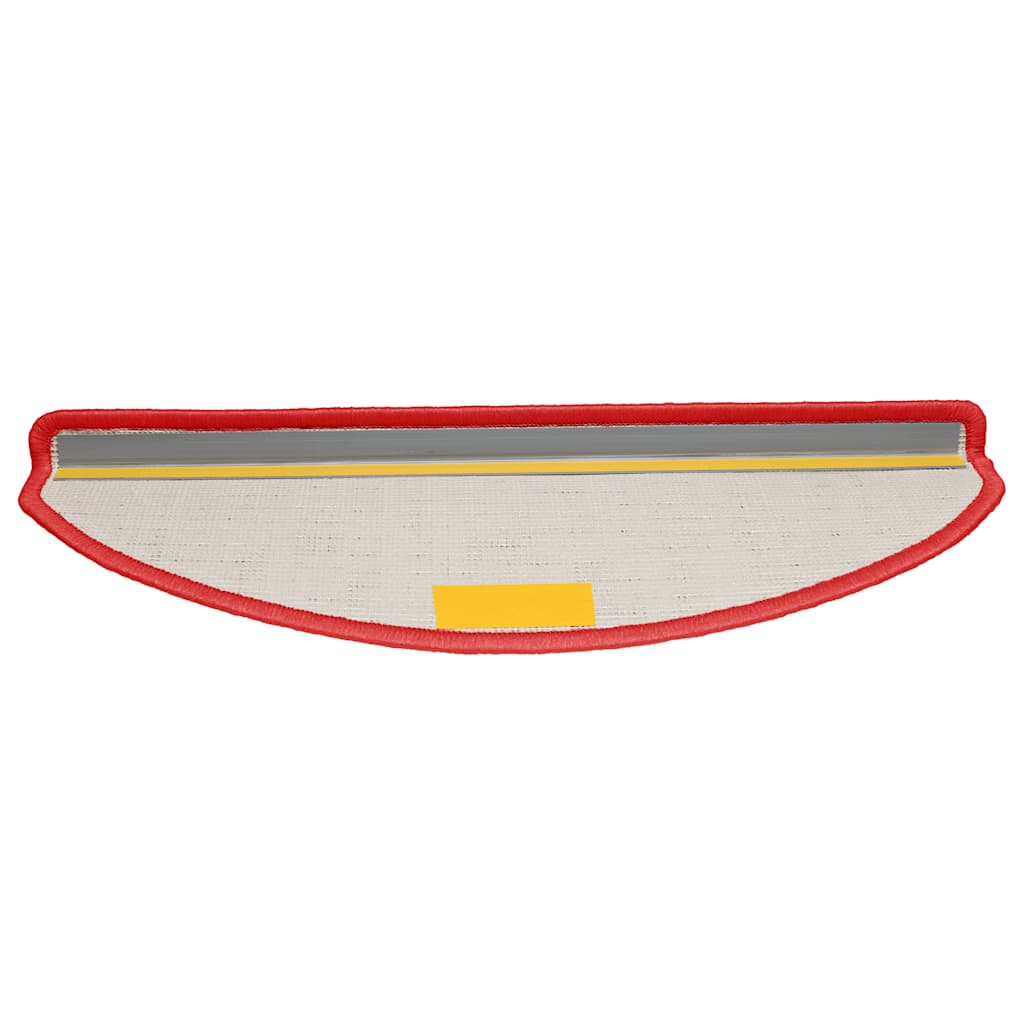 vidaXL Tappetini per scale 10 pz 65x24x4 cm Rossi Semicircolari Grandi - Image 9 of 16