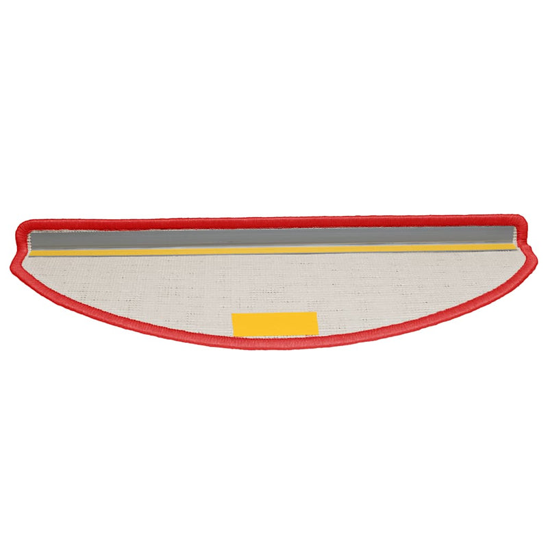 vidaXL Tappetini per scale 10 pz 65x24x4 cm Rossi Semicircolari Grandi - Image 9 of 16