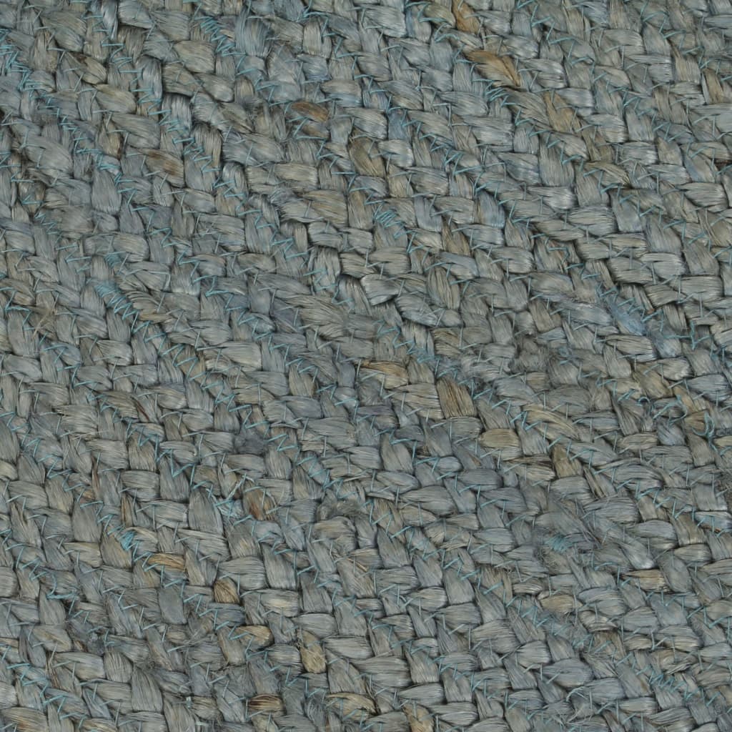 vidaXL Tappeto Rotondo in Juta Intrecciata Lavorato a Mano, 120 cm, Verde Oliva - Image 6 of 8