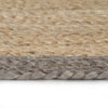 vidaXL Tappeto Lavorato a Mano in Juta con Bordo Grigio 120 cm - Image 2 of 4