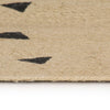 vidaXL Tappeto Lavorato a Mano in Juta con Stampa a Triangoli 120 cm - Image 4 of 6