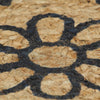vidaXL Tappeto Lavorato a Mano in Juta con Stampa Blu Scuro 120 cm - Image 3 of 3