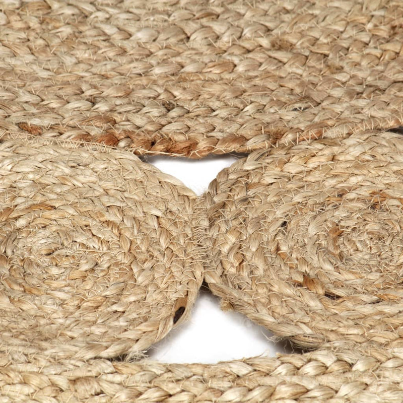 Tappeto Rotondo in Juta Intrecciata Lavorato a Mano - Ø 90 cm - Image 12 of 14