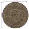 vidaXL Tappeto Artigianale in Juta Nero e Naturale 150 cm - Image 3 of 3