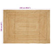 vidaXL Tappeto Artigianale in Juta Naturale 160x230 cm - Image 6 of 6