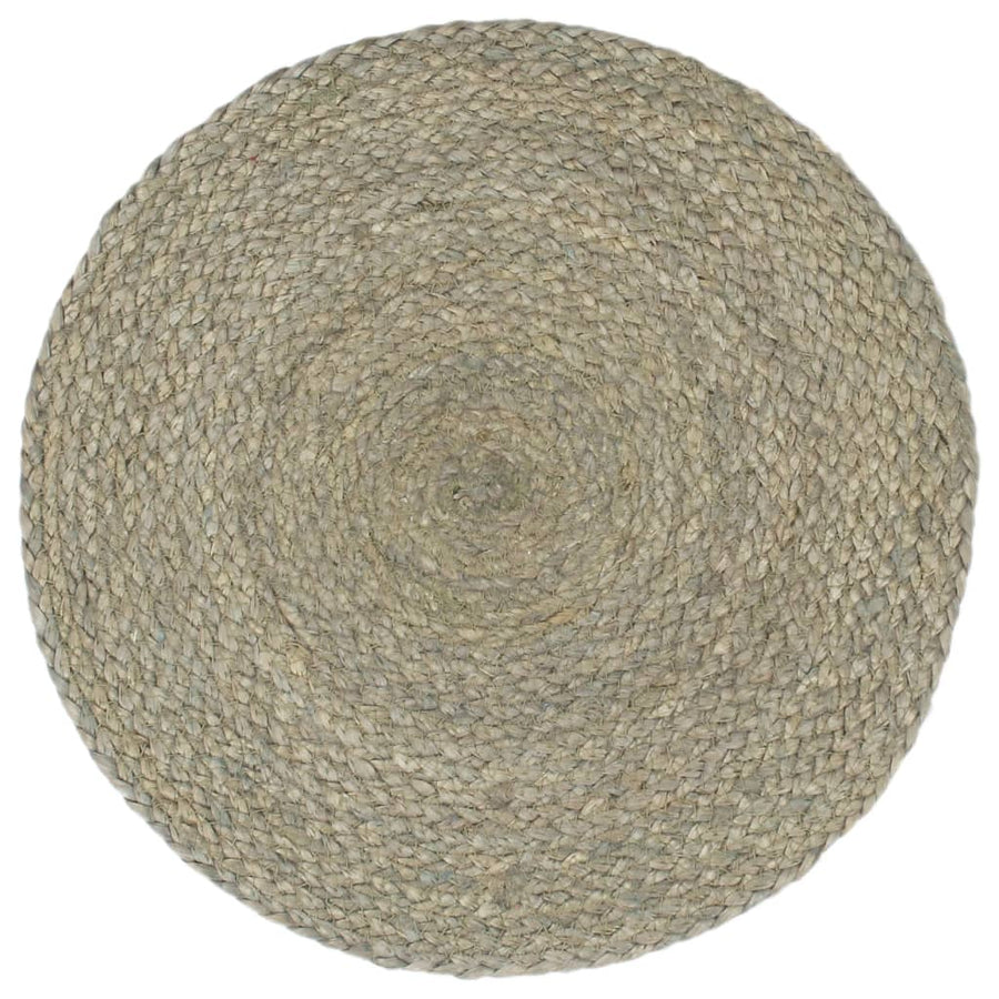 Tovagliette 6 pz Grigio Neutro 38 cm Rotonde in Juta - immagine 1 | SolPatio