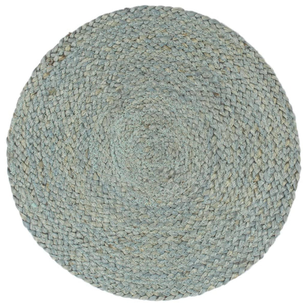 Tovagliette 4 pz Verde Oliva Neutro 38 cm Rotonde in Juta - immagine 2 | SolPatio