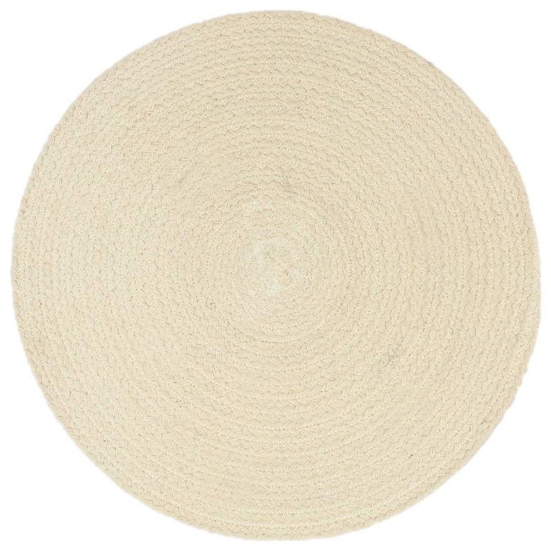 vidaXL Tovagliette 4 pz Naturale Neutro 38 cm Rotonde in Juta - Image 2 of 4