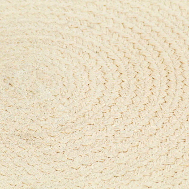 vidaXL Tovagliette 4 pz Naturale Neutro 38 cm Rotonde in Cotone - Image 2 of 2