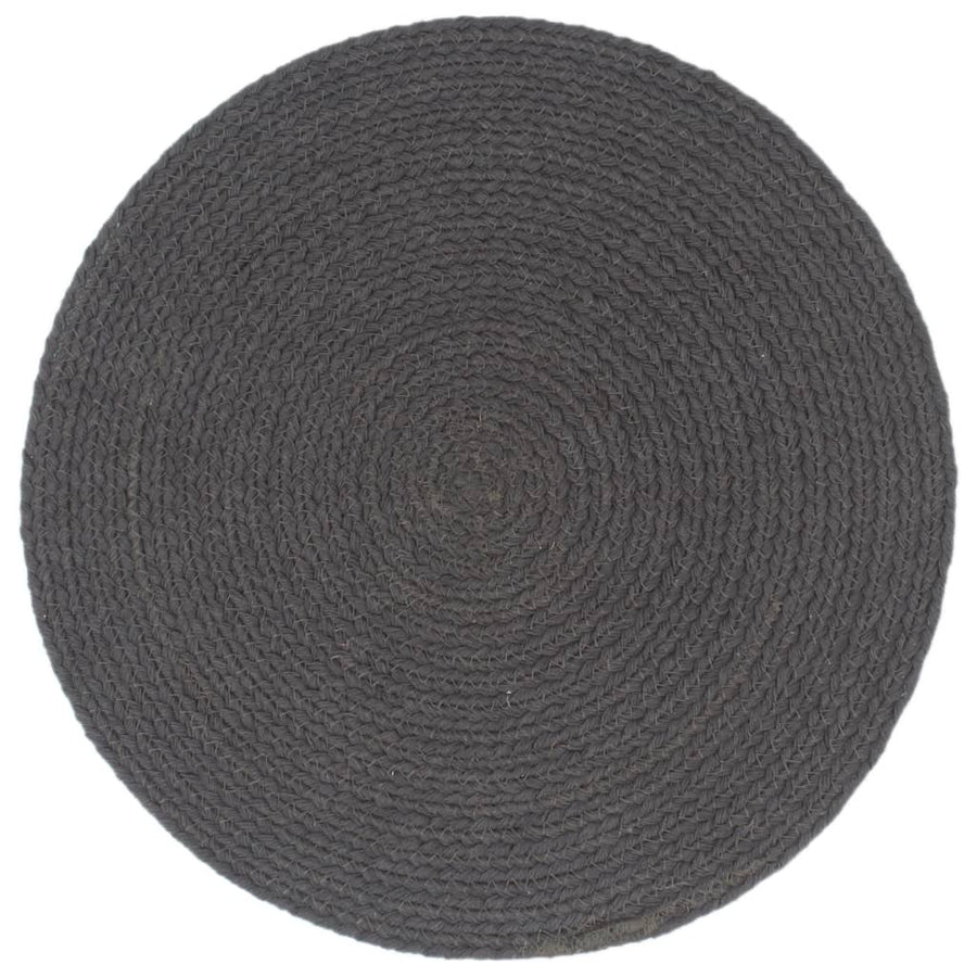 Tovagliette 4 pz Grigio Scuro Neutro 38cm Rotonde in Juta - immagine 1 | SolPatio