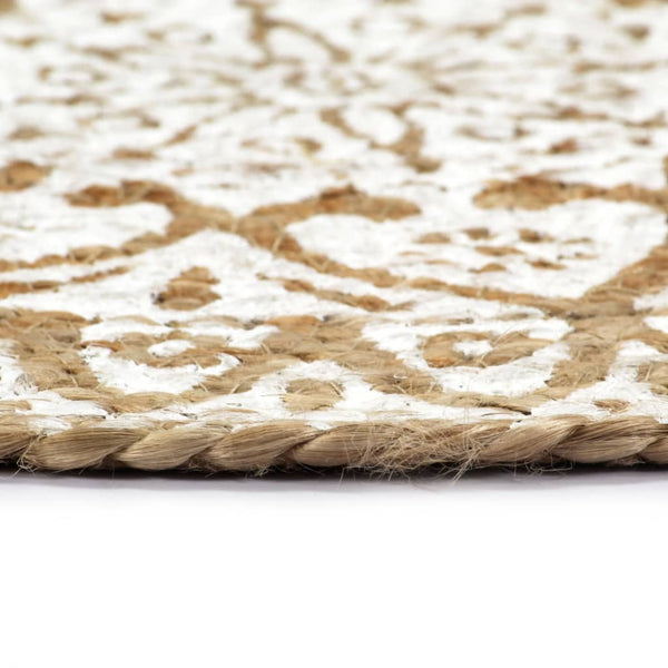 Tovagliette 4 pz Bianche 38cm Rotonde in Juta - immagine 2 | SolPatio