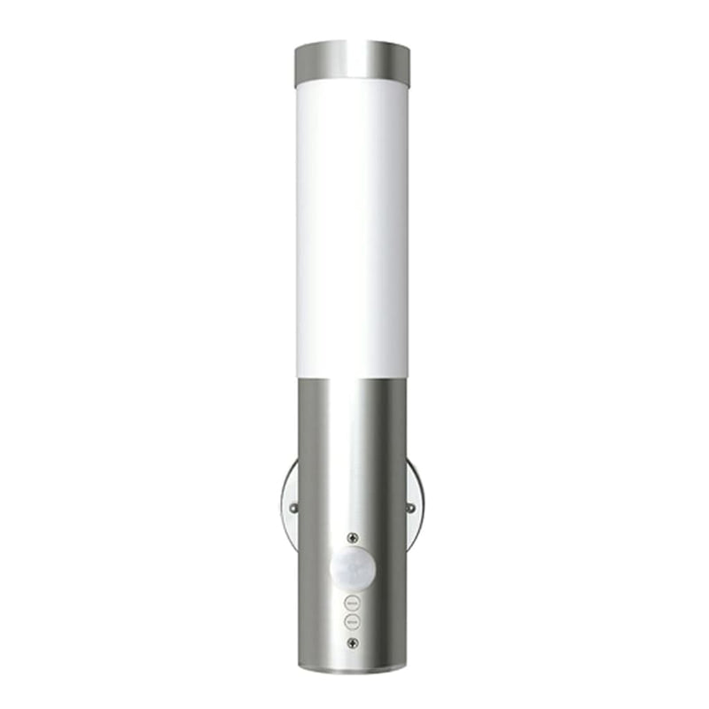 Lampade da parete per esterni in Acciaio Inossidabile con Sensore di Movimento, 35 cm Altezza, Argento (2 pezzi) - immagine 2 | SolPatio - Image 2 of 4