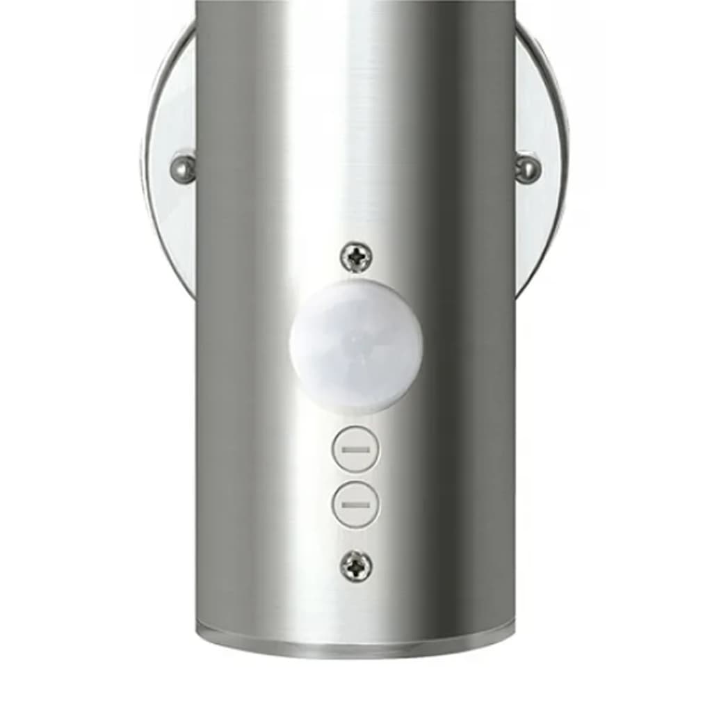 Lampade da parete per esterni in Acciaio Inossidabile con Sensore di Movimento, 35 cm Altezza, Argento (2 pezzi) - immagine 4 | SolPatio - Image 4 of 4