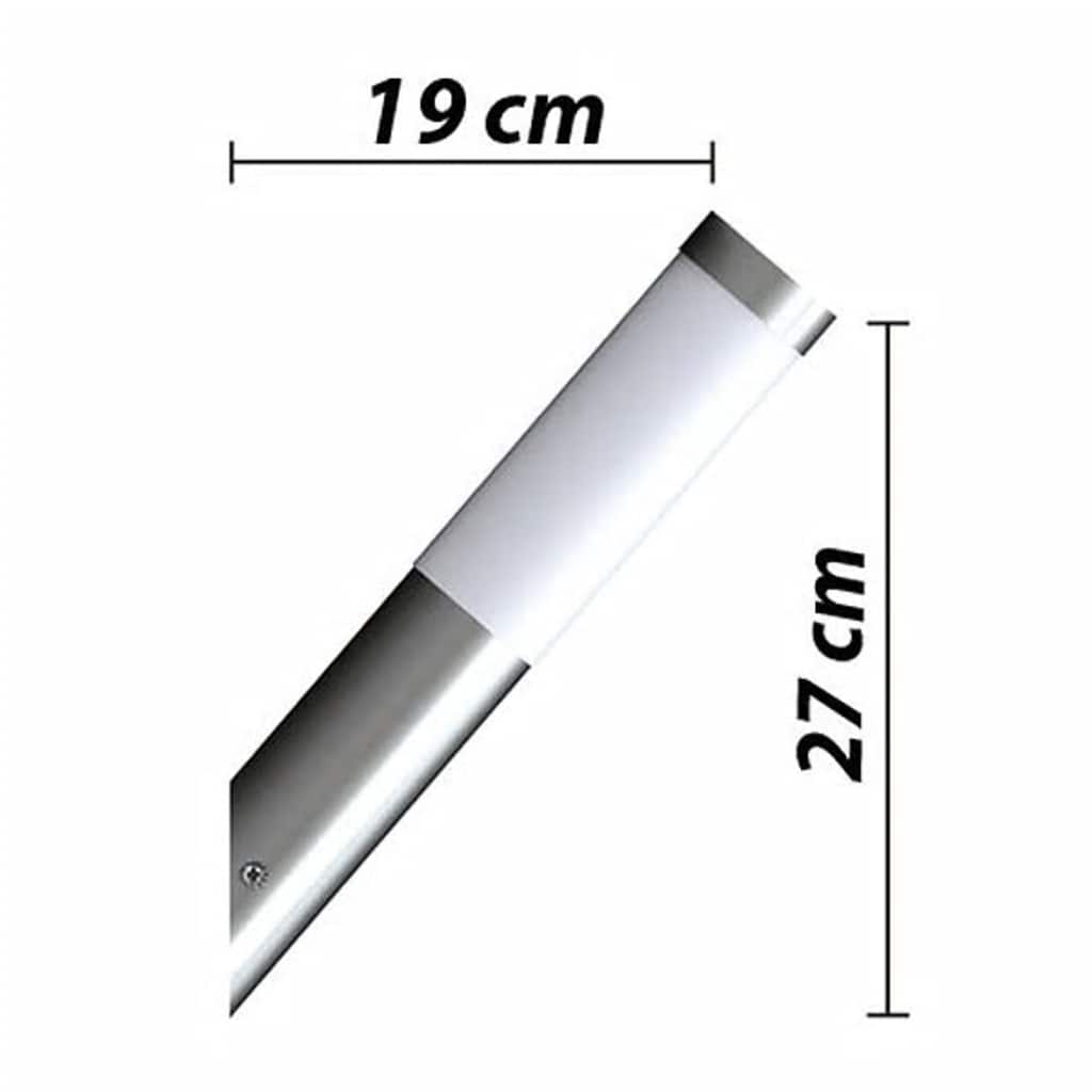 vidaXL Outdoor Wall Lights, Stainless Steel, Set of 2, 6 x 36 cm, Silver - Image 6 of 9