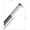 vidaXL Outdoor Wall Lights, Stainless Steel, Set of 2, 6 x 36 cm, Silver - Image 9 of 9