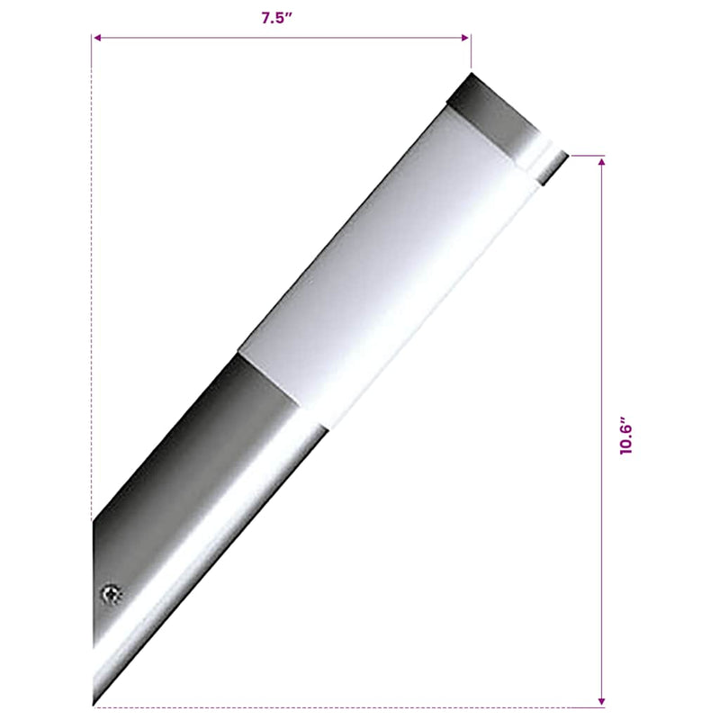 vidaXL Outdoor Wall Lights, Stainless Steel, Set of 2, 6 x 36 cm, Silver - Image 9 of 9