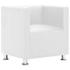 vidaXL Tub Armchair, Faux Leather, 71x54x69 cm, White - Image 2 of 9