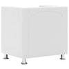 vidaXL Tub Armchair, Faux Leather, 71x54x69 cm, White - Image 4 of 9