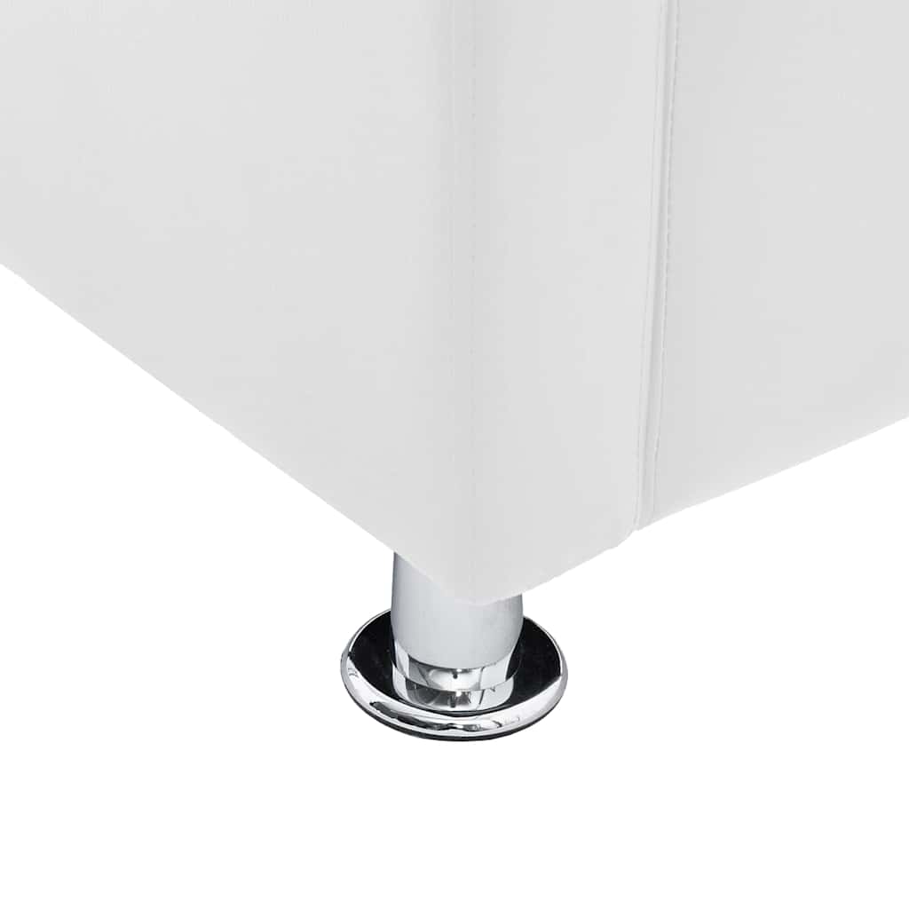 vidaXL Tub Armchair, Faux Leather, 71x54x69 cm, White - Image 5 of 9