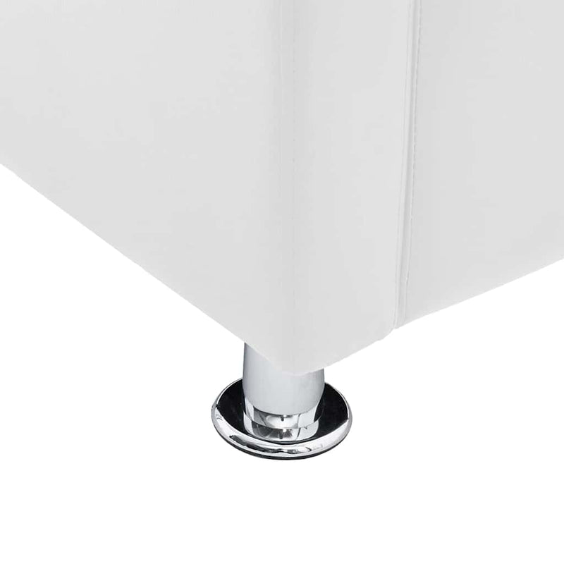 vidaXL Tub Armchair, Faux Leather, 71x54x69 cm, White - Image 5 of 9