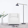 vidaXL Tub Armchair, Faux Leather, 71x54x69 cm, White - Image 1 of 9