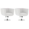 vidaXL Set de 2 Sillas de Bar Giratorias en Similpiel, Asiento 63 x 56 cm, Blanco - Image 2 of 10
