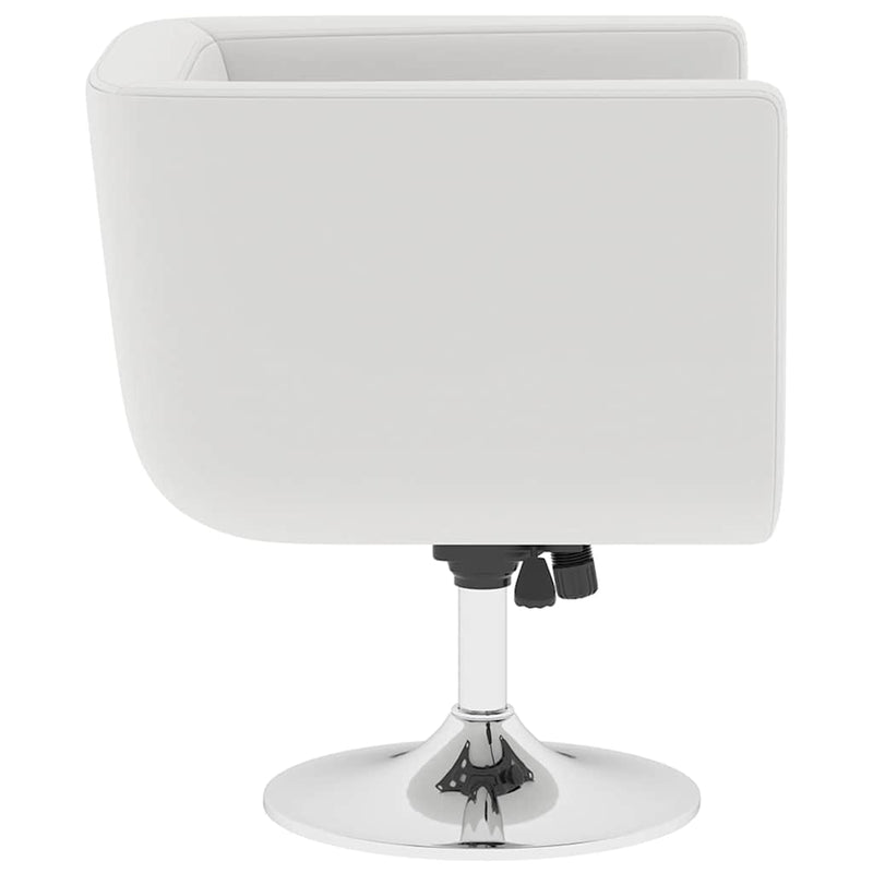 vidaXL Set de 2 Sillas de Bar Giratorias en Similpiel, Asiento 63 x 56 cm, Blanco - Image 4 of 10