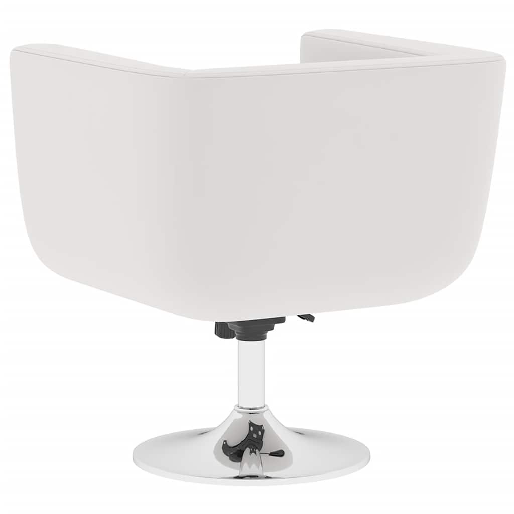 vidaXL Set de 2 Sillas de Bar Giratorias en Similpiel, Asiento 63 x 56 cm, Blanco - Image 5 of 10