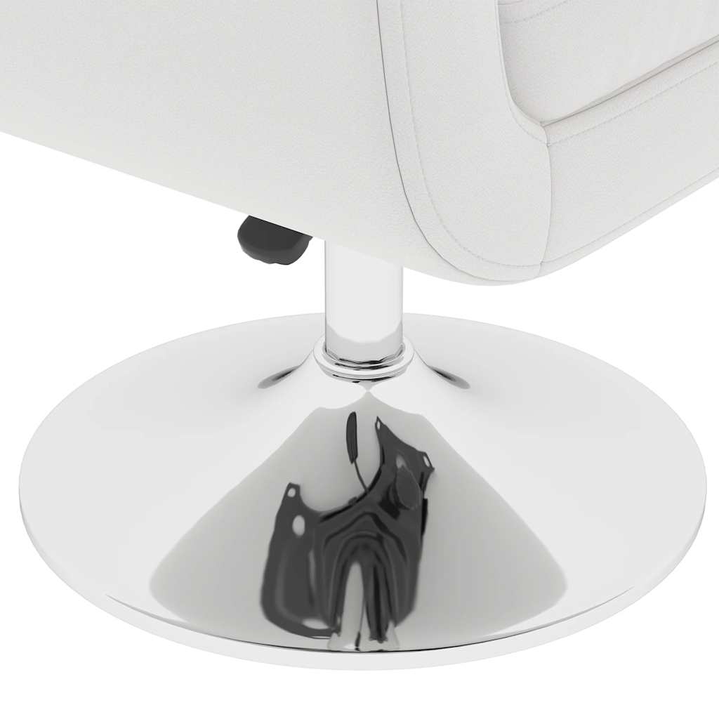 vidaXL Set de 2 Sillas de Bar Giratorias en Similpiel, Asiento 63 x 56 cm, Blanco - Image 7 of 10