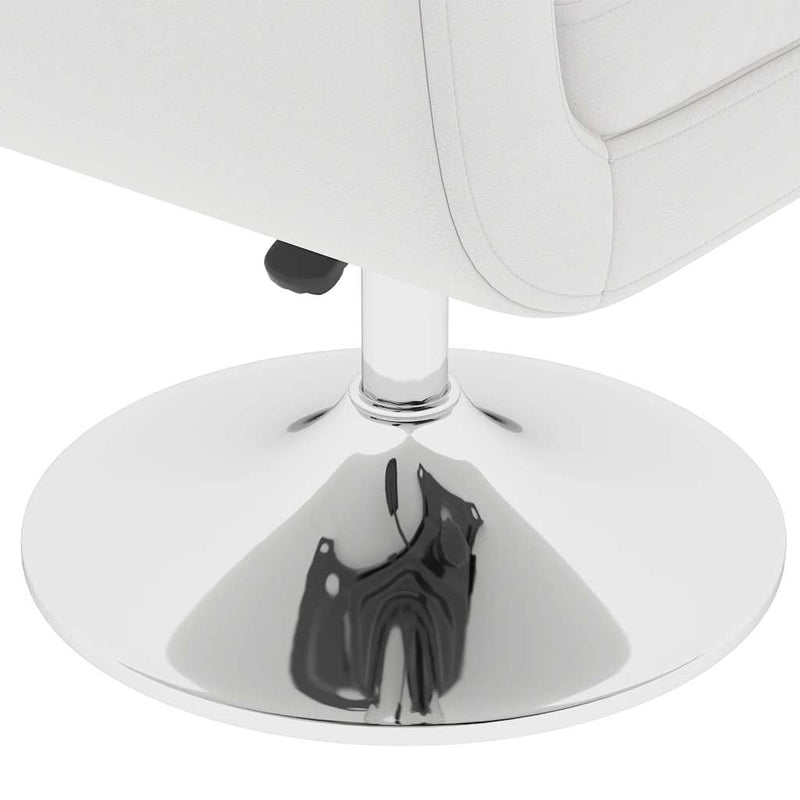 vidaXL Set de 2 Sillas de Bar Giratorias en Similpiel, Asiento 63 x 56 cm, Blanco - Image 7 of 10