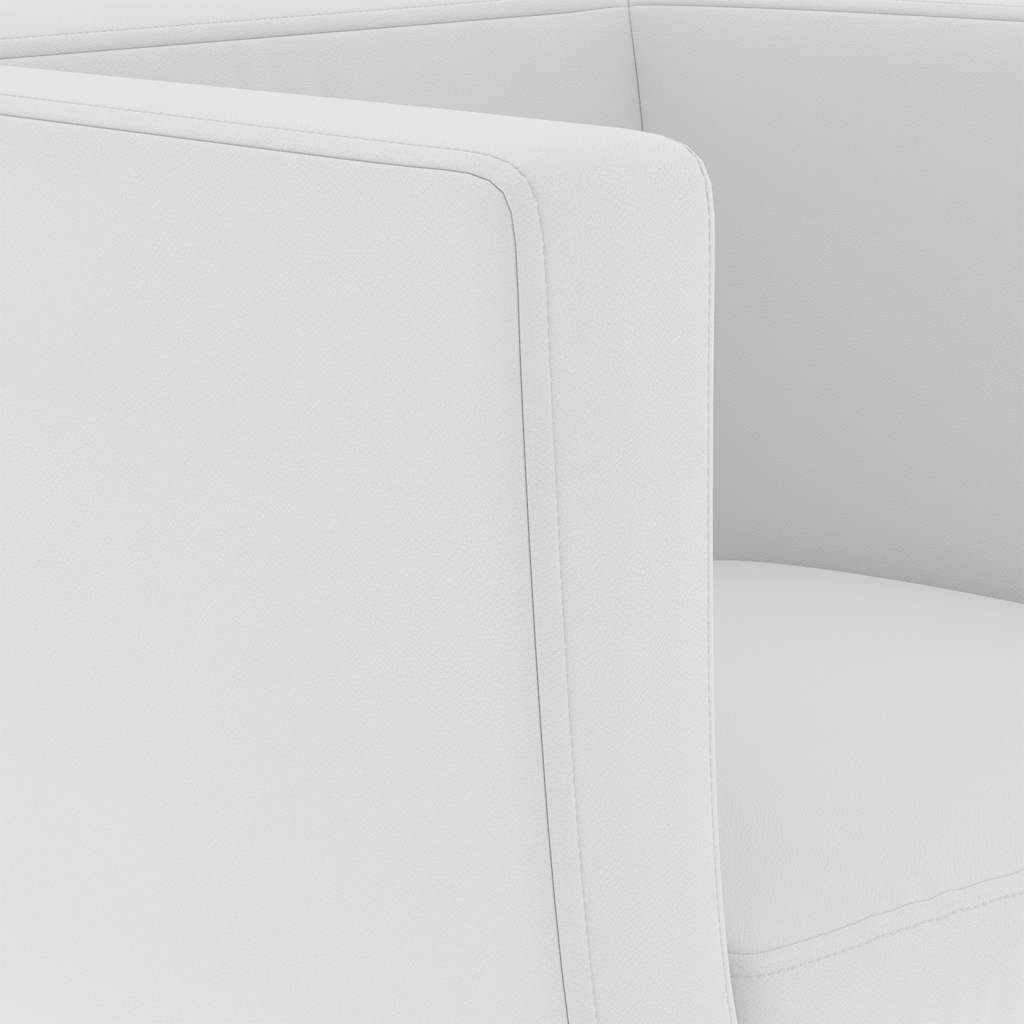 vidaXL Set de 2 Sillas de Bar Giratorias en Similpiel, Asiento 63 x 56 cm, Blanco - Image 8 of 10