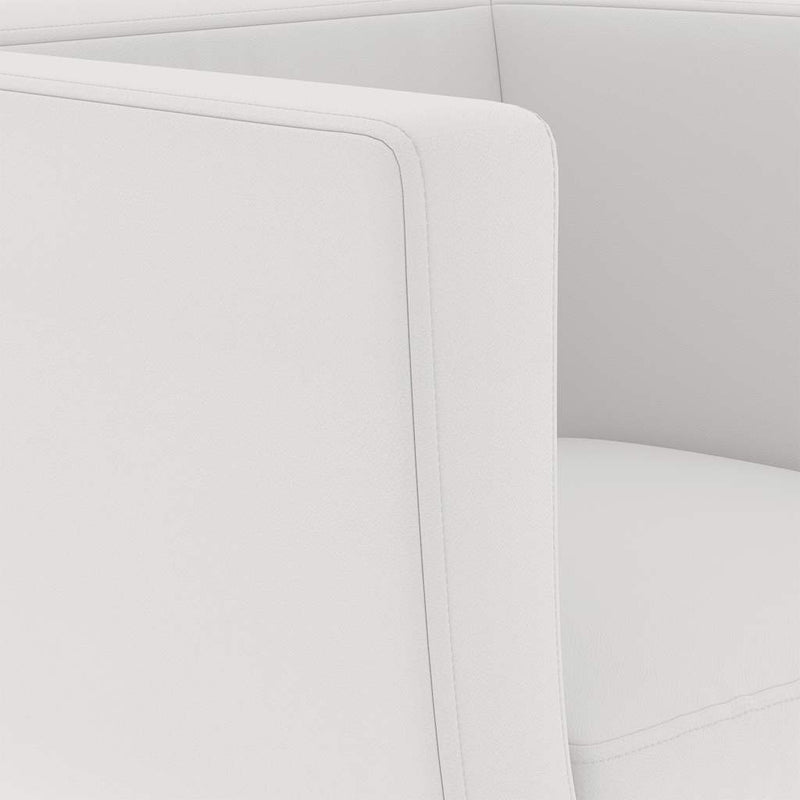 vidaXL Set de 2 Sillas de Bar Giratorias en Similpiel, Asiento 63 x 56 cm, Blanco - Image 8 of 10