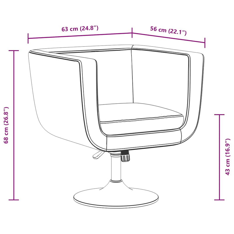 vidaXL Set de 2 Sillas de Bar Giratorias en Similpiel, Asiento 63 x 56 cm, Blanco - Image 9 of 10