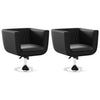 vidaXL Taburetes de Bar Set 2 pzs, Piel Artificial Negra, Altura 68-80 cm - Image 2 of 10