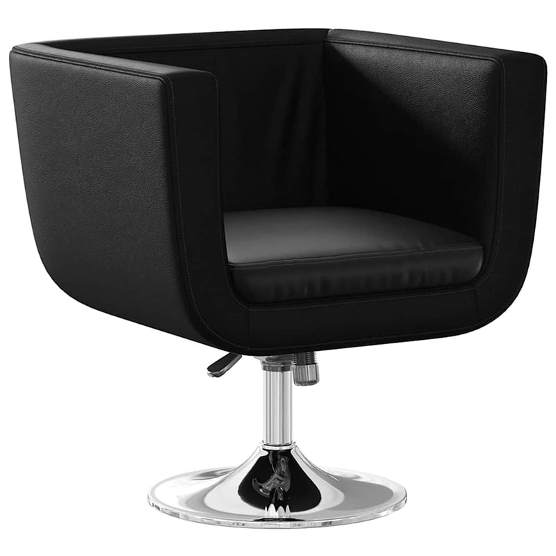 vidaXL Taburetes de Bar Set 2 pzs, Piel Artificial Negra, Altura 68-80 cm - Image 3 of 10