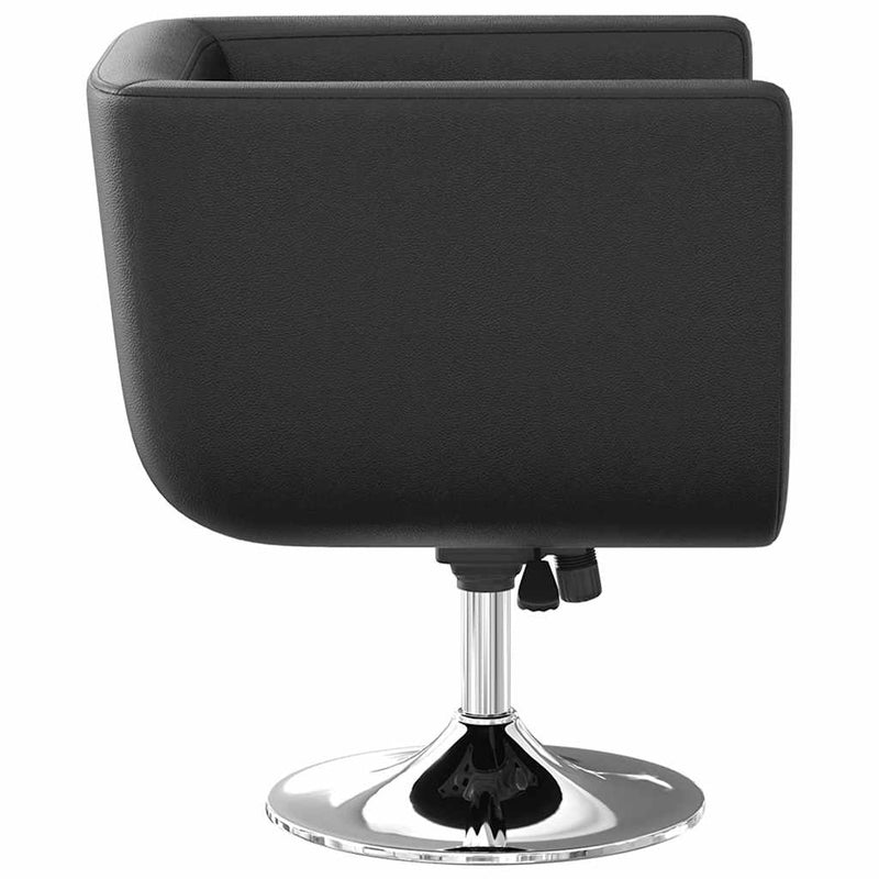 vidaXL Taburetes de Bar Set 2 pzs, Piel Artificial Negra, Altura 68-80 cm - Image 4 of 10