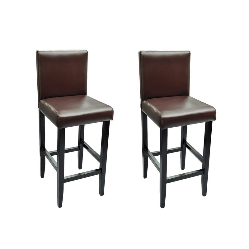 vidaXL 6 pcs Bar Stools Dark Brown Faux Leather - Image 4 of 8