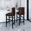 vidaXL 6 pcs Bar Stools Dark Brown Faux Leather - Image 2 of 8