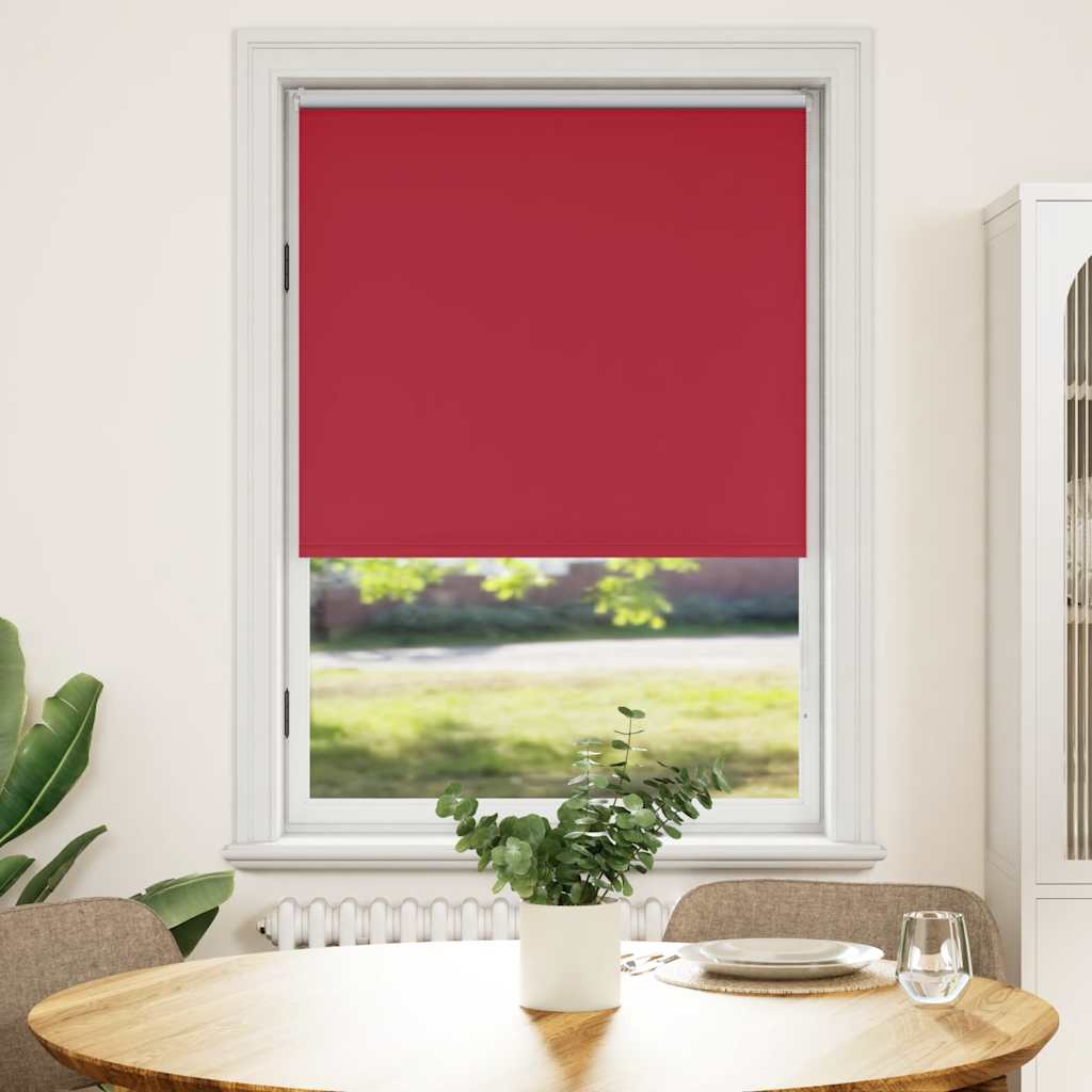 vidaXL Blackout Roller Blind 84.4x175 cm Fabric Width 80 cm Coffee - Image 2 of 64
