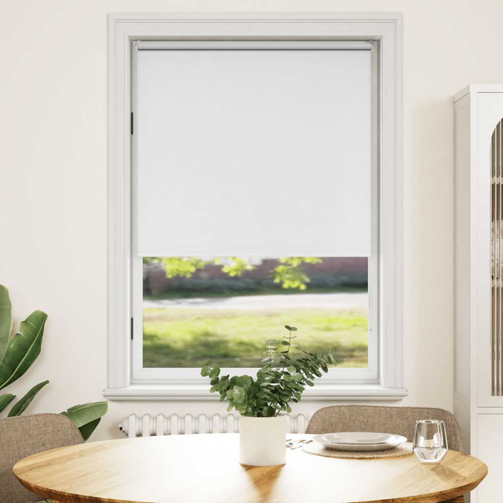 vidaXL Tenda a rullo oscurante 104,4x175 cm Tessuto Larghezza 100 cm bianco - Image 1 of 16